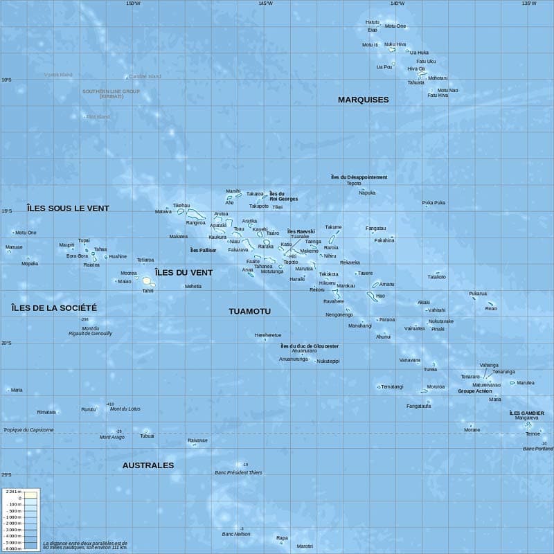 French Polynesia Geography, Map