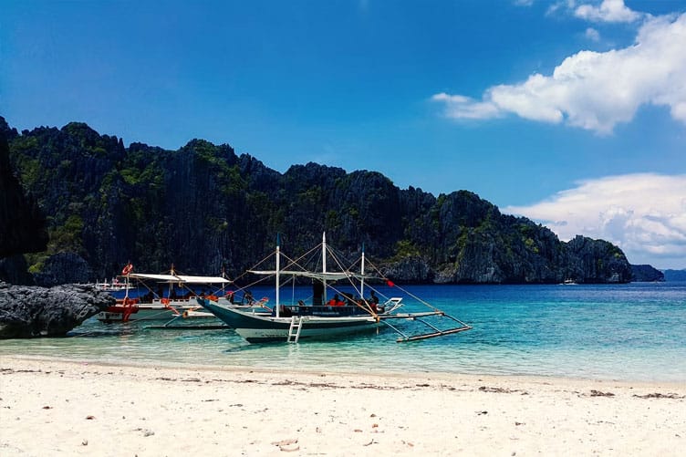 Philippines beach with-boats