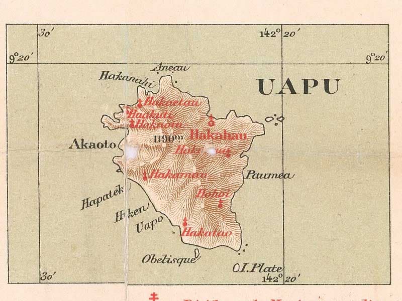 Old map of Ua Pou
