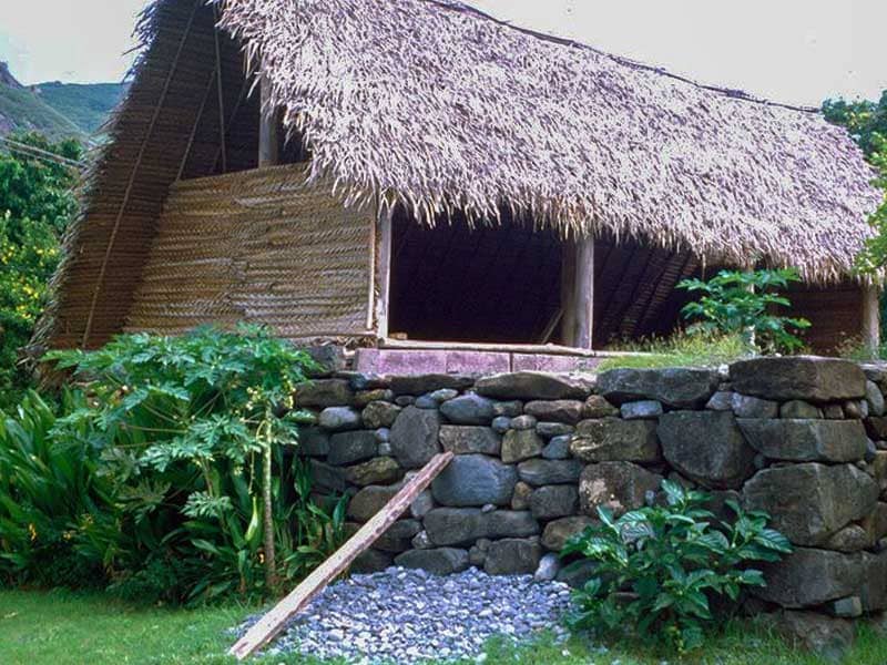 Traditional Marquesan house Ua Pou