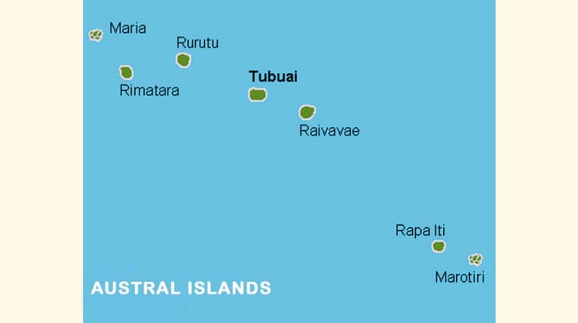 Map Austral Islands