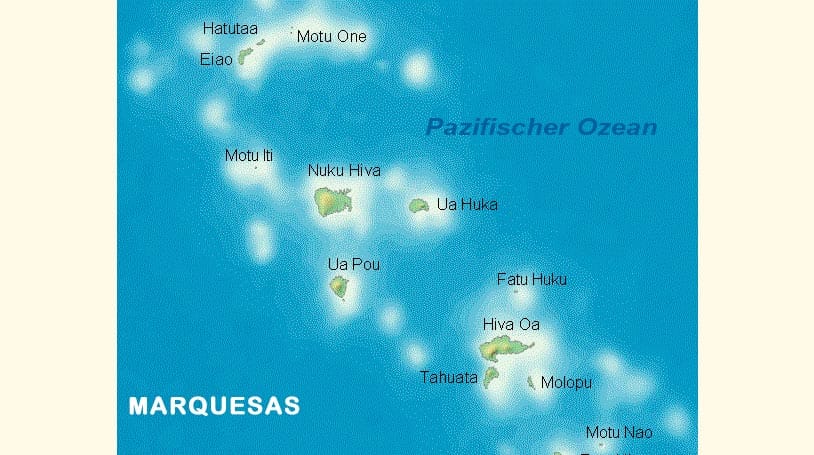 Map Marquesas Islands