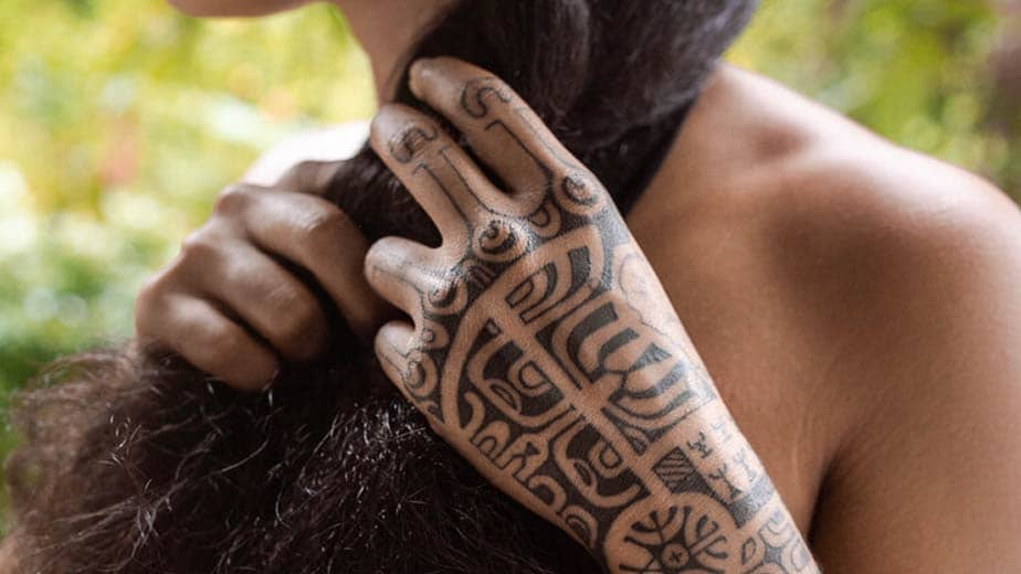 Moorea Tattoo, image shows hand tattoo